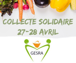 Collecte solidaire du GESRA les 27-28 avril dans votre magasin bio Tassin